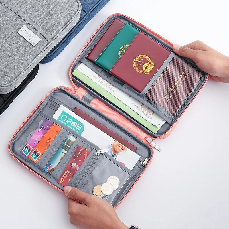 Waterproof Passport Holder Travel Wallet Big Credit Card Wallets Organizer Travel Accessories Document Bag Cardholder