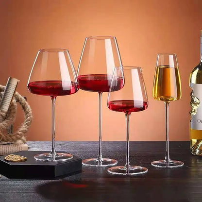 Red Wine Glasses Champagne Glass Wine Glasses Hand Blown Thin Rim,Long Stem,Perfect for Red or White,Daily Use