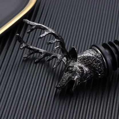 Deer Head Wine Mouth Deer Head Wine Guide Pour Wine Stopper Zinc Alloy Wine Stopper Bartender Tool Wine Accessories