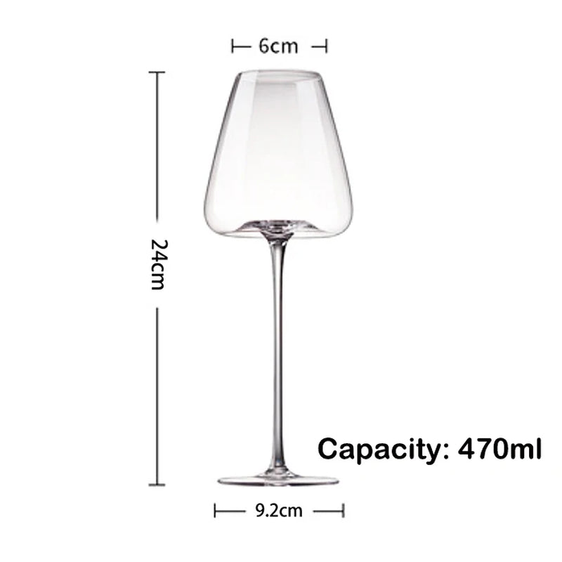 Red Wine Glasses Champagne Glass Wine Glasses Hand Blown Thin Rim,Long Stem,Perfect for Red or White,Daily Use