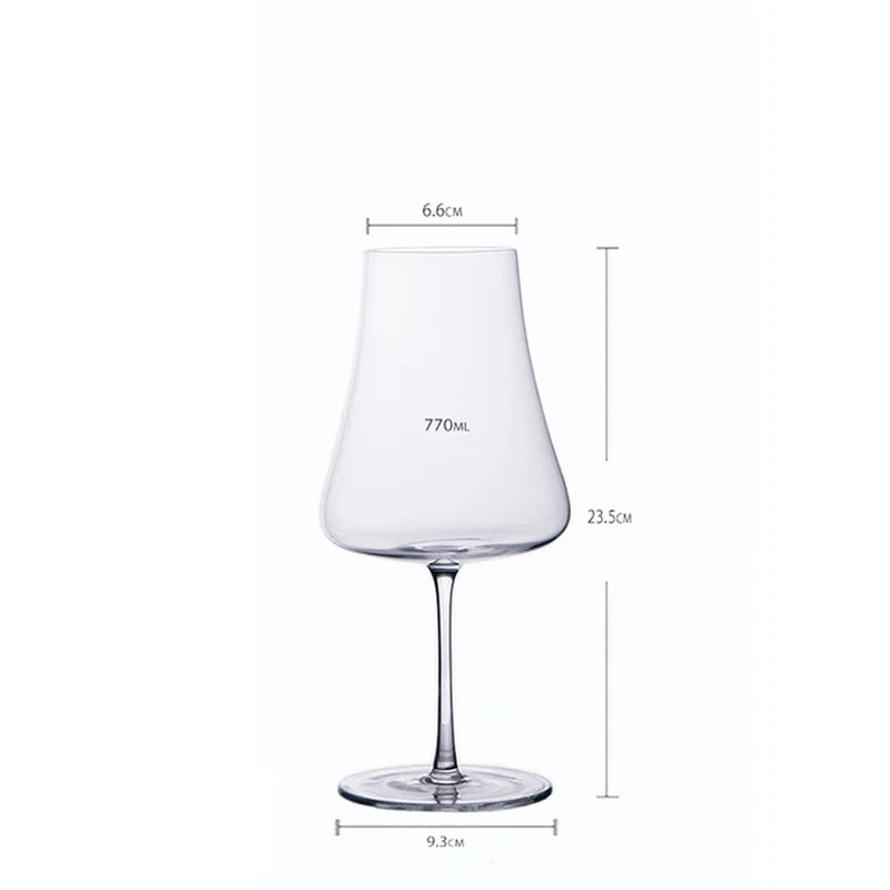 Burgundy Bordeaux Big Belly Cup High Capacity Ultra Thin Crystal Goblet Champagne Glasses Hotel Party Drinkware Wedding Gift