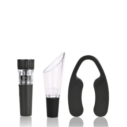 3Pcs Wine Accessories Set Includes Foil Cutter Wine Pourer and Vacuum Wine Stopper for Bottles Bar Accessories Wine Lovers