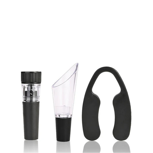 3Pcs Wine Accessories Set Includes Foil Cutter Wine Pourer and Vacuum Wine Stopper for Bottles Bar Accessories Wine Lovers