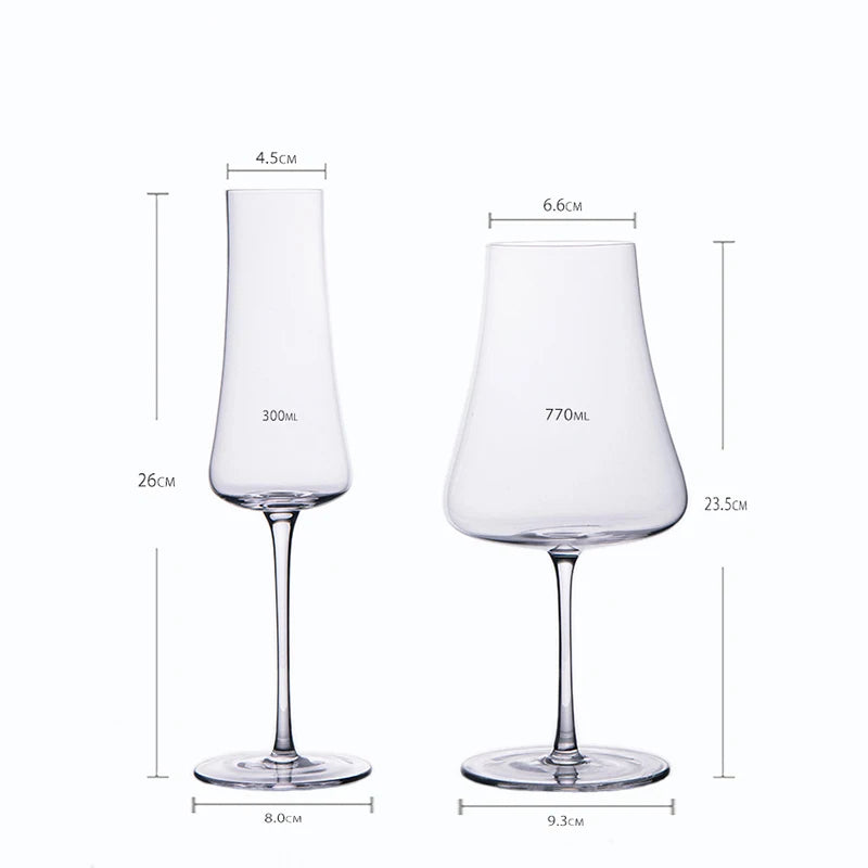 Burgundy Bordeaux Big Belly Cup High Capacity Ultra Thin Crystal Goblet Champagne Glasses Hotel Party Drinkware Wedding Gift