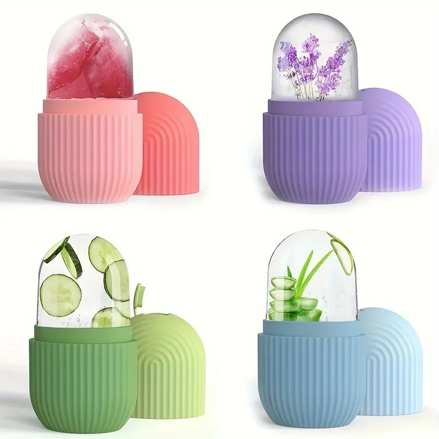 Silicone Ice Mold for Face Beauty Facial Ice Cube Mold Ice Roller for Face and Eye Icing Gua Sha Face Massage Skin Care Tool